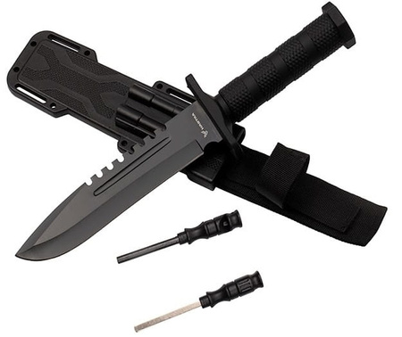 Nóż taktyczny HASTAA 15-HS-251 + krzesiwo i ostrzałka