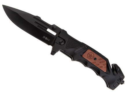 Nóż Ratowniczy BSH ADVENTURE N-389B Sprężynowy