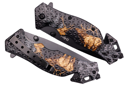 Nóż Ratowniczy BSH ADVENTURE N-353C Sprężynowy