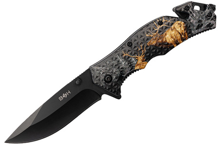 Nóż Ratowniczy BSH ADVENTURE N-353C Sprężynowy