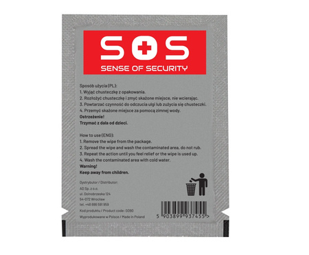 Chusteczka neutralizująca gaz pieprzowy G-090