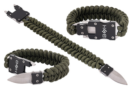 Bransoletka Survivalowa Paracord z Nożem BR-008
