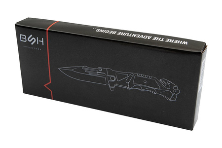 Nóż Ratowniczy BSH ADVENTURE N-389B Sprężynowy