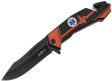 Nóż Ratowniczy BSH ADVENTURE N-380B Sprężynowy