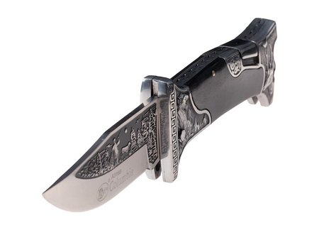 Nóż Myśliwski Columbia N-064APS Składany + Skórzane ETUI