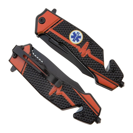 Nóż Ratowniczy BSH ADVENTURE N-380B Sprężynowy