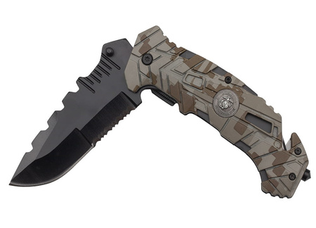 Nóż Ratowniczy BSH ADVENTURE N-393A Sprężynowy