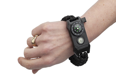 Bransoletka Survivalowa Paracord 9w1 Krzesiwo Kompas Latarka BR-004