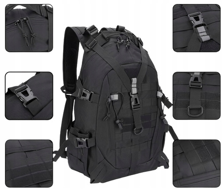 Plecak Wojskowy BSH ADVENTURE PL-005A Black