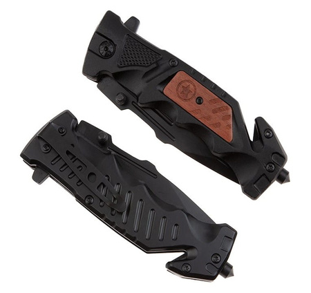 Nóż Ratowniczy BSH ADVENTURE N-389B Sprężynowy