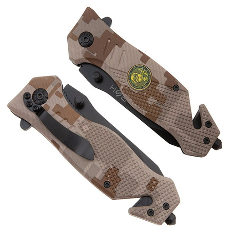 Nóż Ratowniczy BSH ADVENTURE N-386C Sprężynowy