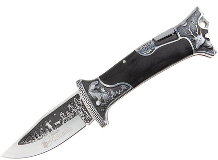 Nóż Myśliwski Columbia N-064APS Składany + Skórzane ETUI