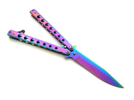Nóż Motylek Rainbow N-495B
