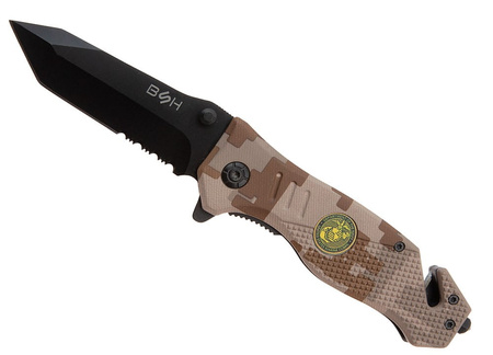 Nóż Ratowniczy BSH ADVENTURE N-386C Sprężynowy