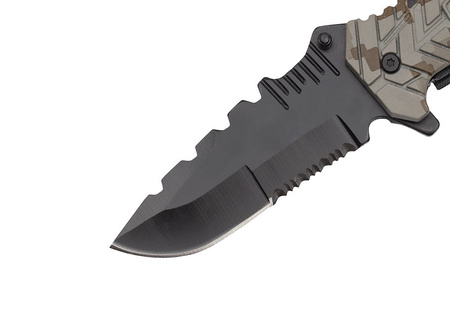 Nóż Ratowniczy BSH ADVENTURE N-393A Sprężynowy