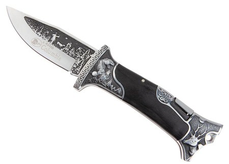 Nóż Myśliwski Columbia N-064APS Składany + Skórzane ETUI