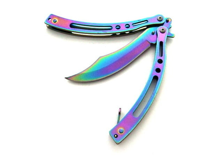 Nóż Motylek Rainbow N-454E