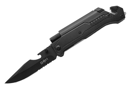 Nóż Ratowniczy BSH ADVENTURE 3w1 N-061Z Latarka Krzesiwo