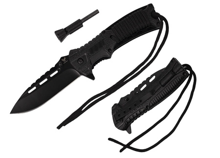 Nóż sprężynowy z krzesiwem HASTAA 01-HS-501