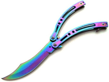 Nóż Motylek Rainbow N-454E