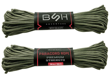 Linka Paracord Premium Strength BSH ADVENTURE Zielona BR-006A